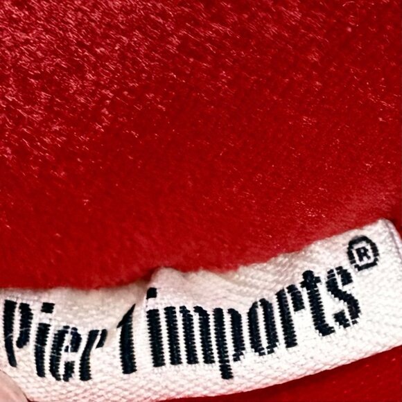 Red Crab Plush Accent Pillow Orange Yellow Stripe  Pier 1 One Imports  26" Wide - Picture 7 of 9